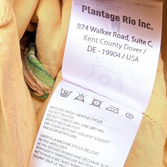 FARM Rio Orange Sands Citrus Print One Shoulder Linen Blend Mini Dress, size M - Picture 9 of 9